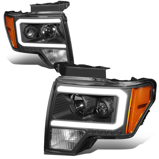 FAROS 09-14 FORD F-150 - ONLY FITS MODELS WITH HALOGEN HEADLIGHTS WITHOUT PROJECTOR - DAYTIME RUNNING LIGHT BAR REQUIRES WIRING INTO EXISTING LIGHTING HARNESS - ONLY FITS MODELS WITH COMPOSITE HEADLIGHTS - LED DRL - PROJECTOR LOW BEAM - BLACK HOUSING /
