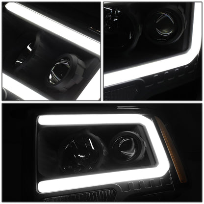 FAROS 09-14 FORD F-150 - ONLY FITS MODELS WITH HALOGEN HEADLIGHTS WITHOUT PROJECTOR - DAYTIME RUNNING LIGHT BAR REQUIRES WIRING INTO EXISTING LIGHTING HARNESS - ONLY FITS MODELS WITH COMPOSITE HEADLIGHTS - LED DRL - PROJECTOR LOW BEAM - BLACK HOUSING /