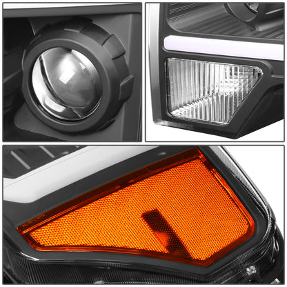 FAROS 09-14 FORD F-150 - ONLY FITS MODELS WITH HALOGEN HEADLIGHTS WITHOUT PROJECTOR - DAYTIME RUNNING LIGHT BAR REQUIRES WIRING INTO EXISTING LIGHTING HARNESS - ONLY FITS MODELS WITH COMPOSITE HEADLIGHTS - LED DRL - PROJECTOR LOW BEAM - BLACK HOUSING /
