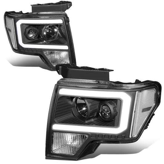 FAROS 09-14 FORD F-150 - ONLY FITS MODELS WITH HALOGEN HEADLIGHTS WITHOUT PROJECTOR - DAYTIME RUNNING LIGHT BAR REQUIRES WIRING INTO EXISTING LIGHTING HARNESS - ONLY FITS MODELS WITH COMPOSITE HEADLIGHTS - LED DRL - PROJECTOR LOW BEAM - BLACK HOUSING /