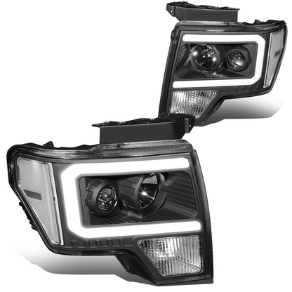 FAROS 09-14 FORD F-150 - ONLY FITS MODELS WITH HALOGEN HEADLIGHTS WITHOUT PROJECTOR - DAYTIME RUNNING LIGHT BAR REQUIRES WIRING INTO EXISTING LIGHTING HARNESS - ONLY FITS MODELS WITH COMPOSITE HEADLIGHTS - LED DRL - PROJECTOR LOW BEAM - BLACK HOUSING /