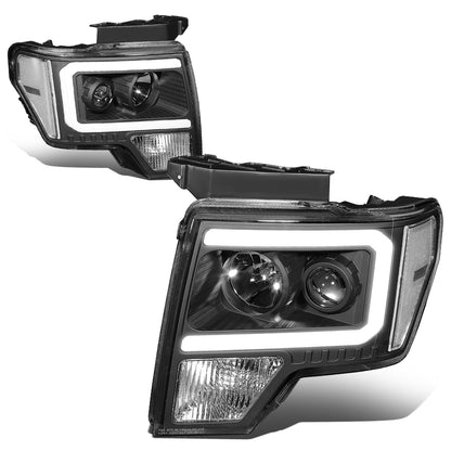 FAROS 09-14 FORD F-150 - ONLY FITS MODELS WITH HALOGEN HEADLIGHTS WITHOUT PROJECTOR - DAYTIME RUNNING LIGHT BAR REQUIRES WIRING INTO EXISTING LIGHTING HARNESS - ONLY FITS MODELS WITH COMPOSITE HEADLIGHTS - LED DRL - PROJECTOR LOW BEAM - BLACK HOUSING /