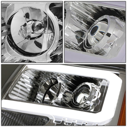 FAROS 09-14 FORD F-150 - ONLY FITS MODELS WITH HALOGEN HEADLIGHTS WITHOUT PROJECTOR - DAYTIME RUNNING LIGHT BAR REQUIRES WIRING INTO EXISTING LIGHTING HARNESS - ONLY FITS MODELS WITH COMPOSITE HEADLIGHTS - LED DRL - PROJECTOR LOW BEAM - CHROME HOUSING /