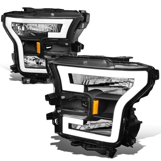 FAROS 15-17 FORD F-150 - ONLY FITS MODELS WITH COMPOSITE HEADLIGHTS - LED DRL - BLACK HOUSING / AMBER CORNER - H11 LOW BEAM / 9005 HIGH BEAM