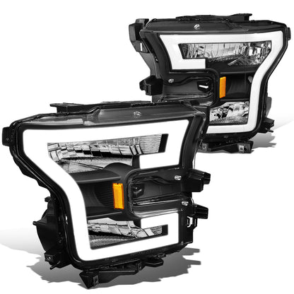 FAROS 15-17 FORD F-150 - ONLY FITS MODELS WITH COMPOSITE HEADLIGHTS - LED DRL - BLACK HOUSING / AMBER CORNER - H11 LOW BEAM / 9005 HIGH BEAM