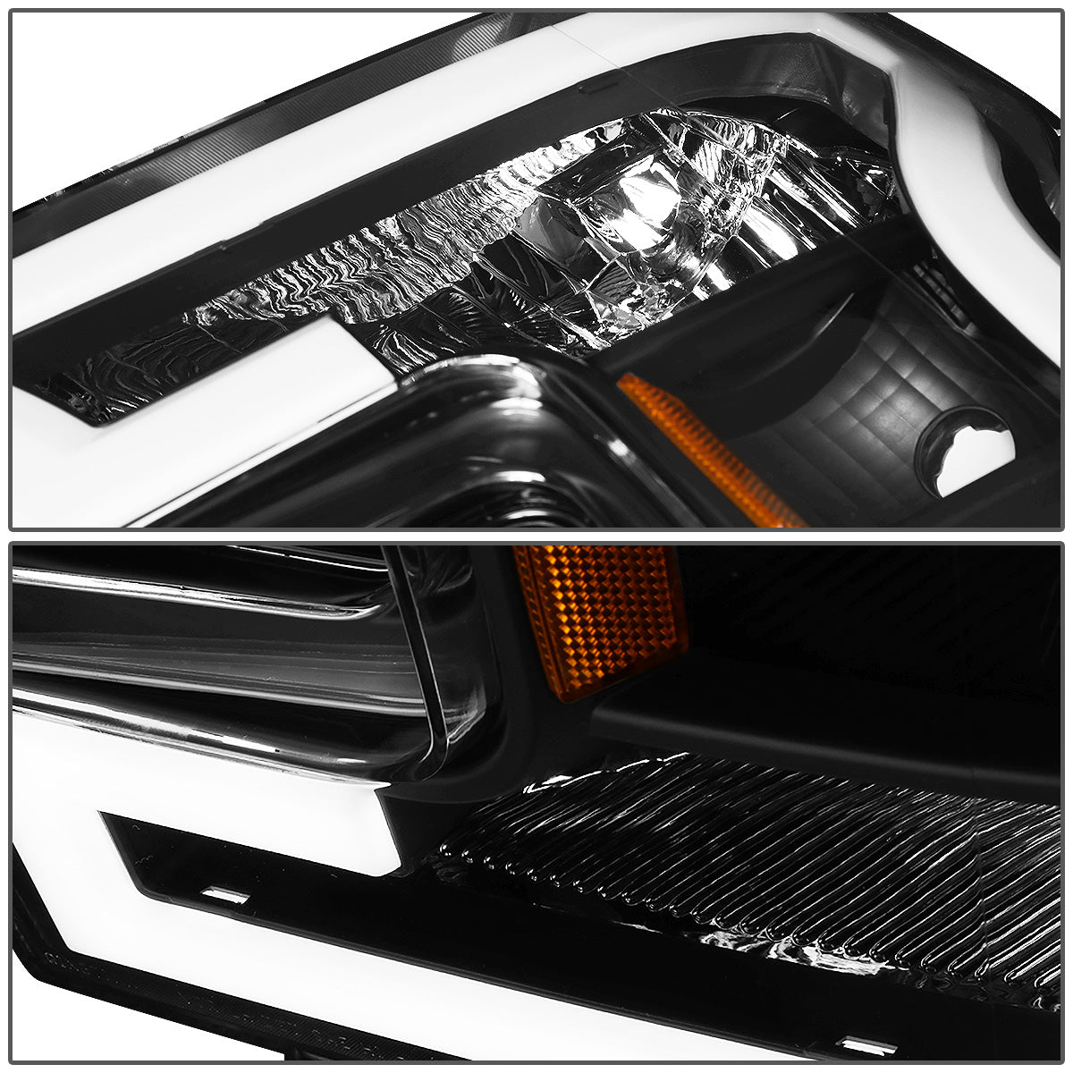 FAROS 15-17 FORD F-150 - ONLY FITS MODELS WITH COMPOSITE HEADLIGHTS - LED DRL - BLACK HOUSING / AMBER CORNER - H11 LOW BEAM / 9005 HIGH BEAM