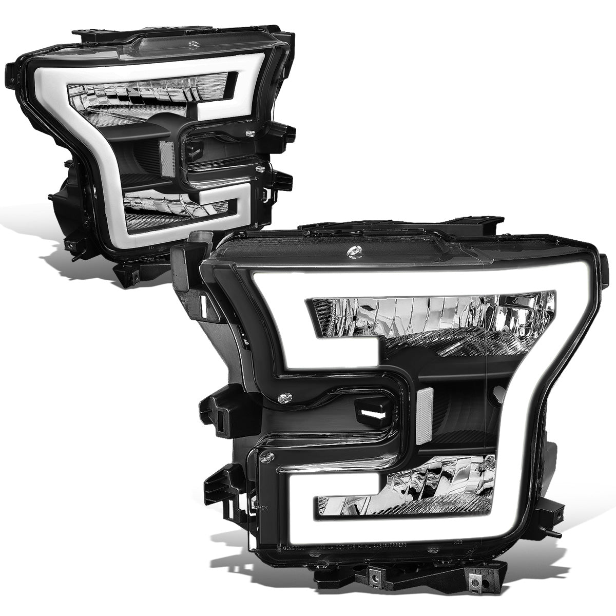 FAROS 15-17 FORD F-150 - ONLY FITS MODELS WITH COMPOSITE HEADLIGHTS - LED DRL - BLACK HOUSING / CLEAR CORNER - H11 LOW BEAM / 9005 HIGH BEAM