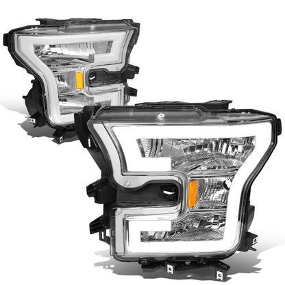 FAROS 15-17 FORD F-150 - ONLY FITS MODELS WITH COMPOSITE HEADLIGHTS - LED DRL - CHROME HOUSING / AMBER CORNER - H11 LOW BEAM / 9005 HIGH BEAM