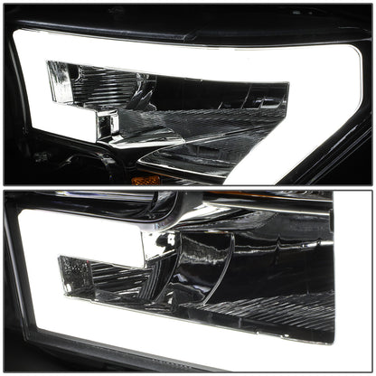 FAROS 15-17 FORD F-150 - ONLY FITS MODELS WITH COMPOSITE HEADLIGHTS - LED DRL - CHROME HOUSING / AMBER CORNER - H11 LOW BEAM / 9005 HIGH BEAM