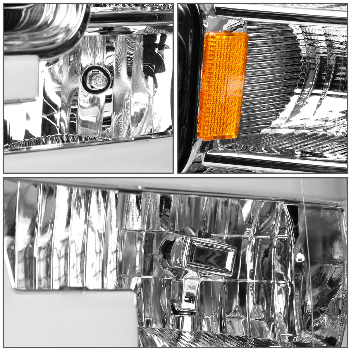 FAROS 15-17 FORD F-150 - ONLY FITS MODELS WITH COMPOSITE HEADLIGHTS - LED DRL - CHROME HOUSING / AMBER CORNER - H11 LOW BEAM / 9005 HIGH BEAM