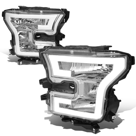 FAROS 15-17 FORD F-150 - ONLY FITS MODELS WITH COMPOSITE HEADLIGHTS - LED DRL - CHROME HOUSING / CLEAR CORNER - H11 LOW BEAM / 9005 HIGH BEAM