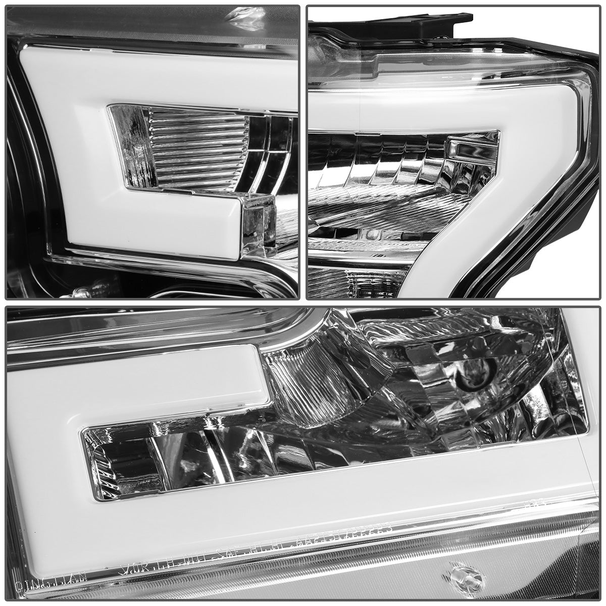 FAROS 15-17 FORD F-150 - ONLY FITS MODELS WITH COMPOSITE HEADLIGHTS - LED DRL - CHROME HOUSING / CLEAR CORNER - H11 LOW BEAM / 9005 HIGH BEAM