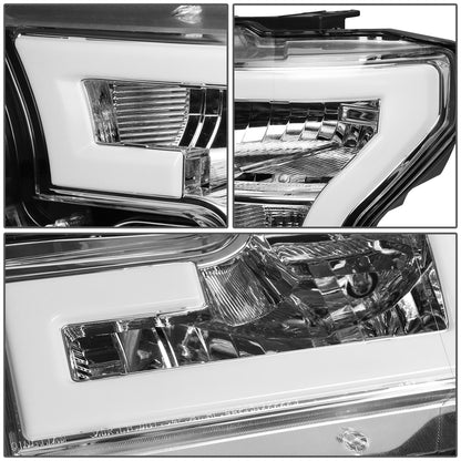 FAROS 15-17 FORD F-150 - ONLY FITS MODELS WITH COMPOSITE HEADLIGHTS - LED DRL - CHROME HOUSING / CLEAR CORNER - H11 LOW BEAM / 9005 HIGH BEAM