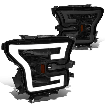 FAROS 15-17 FORD F-150 - ONLY FITS MODELS WITH COMPOSITE HEADLIGHTS - LED DRL - SMOKE HOUSING / AMBER CORNER - H11 LOW BEAM / 9005 HIGH BEAM