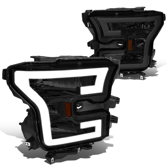 FAROS 15-17 FORD F-150 - ONLY FITS MODELS WITH COMPOSITE HEADLIGHTS - LED DRL - SMOKE HOUSING / AMBER CORNER - H11 LOW BEAM / 9005 HIGH BEAM