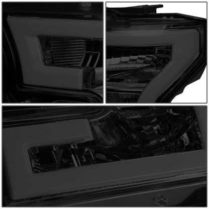 FAROS 15-17 FORD F-150 - ONLY FITS MODELS WITH COMPOSITE HEADLIGHTS - LED DRL - SMOKE HOUSING / AMBER CORNER - H11 LOW BEAM / 9005 HIGH BEAM