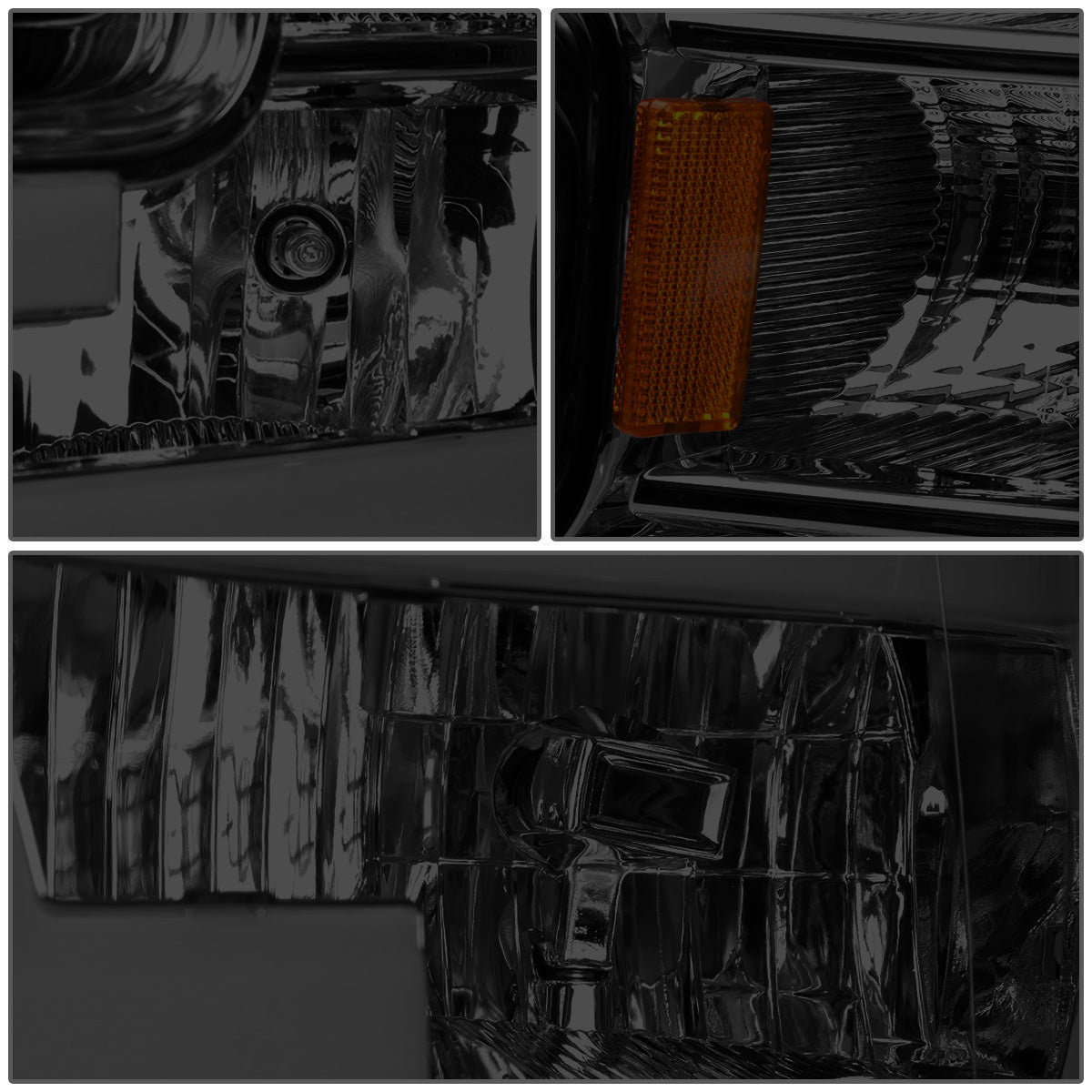 FAROS 15-17 FORD F-150 - ONLY FITS MODELS WITH COMPOSITE HEADLIGHTS - LED DRL - SMOKE HOUSING / AMBER CORNER - H11 LOW BEAM / 9005 HIGH BEAM