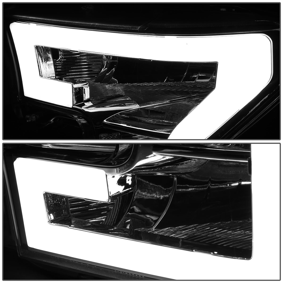 FAROS 15-17 FORD F-150 - ONLY FITS MODELS WITH COMPOSITE HEADLIGHTS - LED DRL - SMOKE HOUSING / CLEAR CORNER - H11 LOW BEAM / 9005 HIGH BEAM