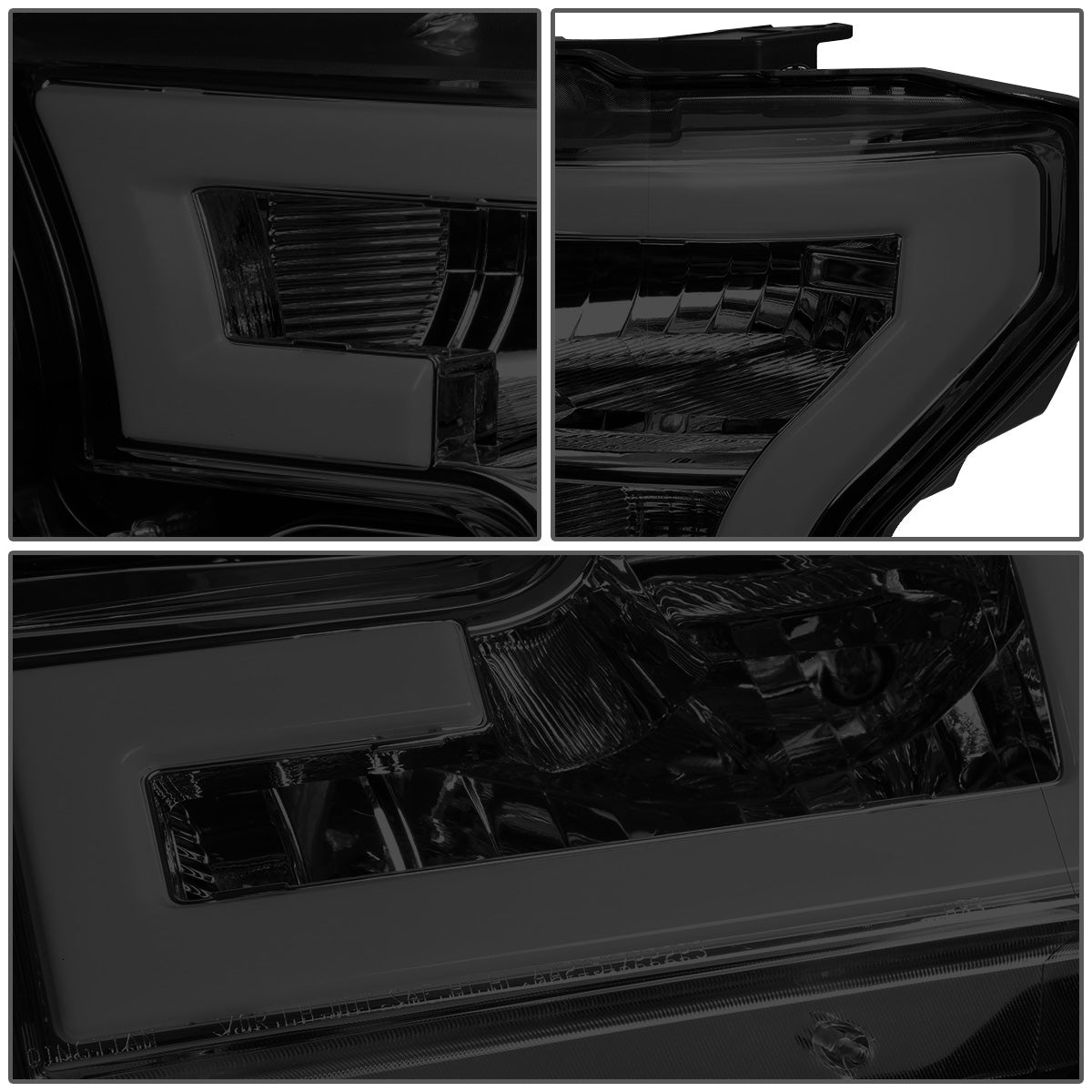 FAROS 15-17 FORD F-150 - ONLY FITS MODELS WITH COMPOSITE HEADLIGHTS - LED DRL - SMOKE HOUSING / CLEAR CORNER - H11 LOW BEAM / 9005 HIGH BEAM
