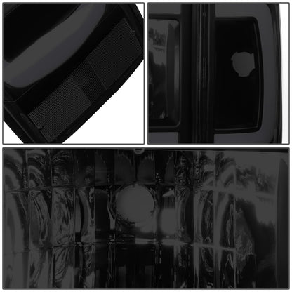 FAROS 87-91 FORD BRONCO - 81-91 FORD F-150 / 87-91 FORD F-250 / 87-91 FORD F-350 - LED DRL - BLACK HOUSING / SMOKE LENS / CLEAR CORNER - 9004 HIGH BEAM / LOW BEAM / 3157 SIGNAL