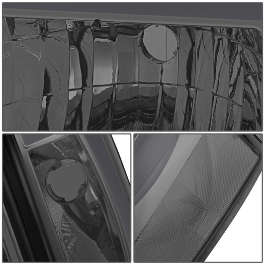 FAROS 87-91 FORD BRONCO - 81-91 FORD F-150 / 87-91 FORD F-250 / 87-91 FORD F-350 - LED DRL - SMOKE HOUSING / CLEAR CORNER - 9004 HIGH BEAM / LOW BEAM / 3157 SIGNAL