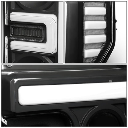 FAROS 17-19 FORD F-250 , F-350 , F-450 , F-550 SUPER DUTY - ONLY FITS HALOGEN HEADLIGHT MODELS - 3D - LED DRL - PROJECTOR - BLACK HOUSING / CLEAR CORNER - H1 LOW BEAM / H1 HIGH BEAM