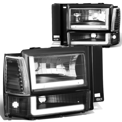 FAROS 91-94 FORD EXPLORER - LED RUNNING LIGHTS REQUIRE TAPPING INTO EXISTING WIRING - LED DRL - BLACK HOUSING / CLEAR CORNER - 9004 LOW BEAM / 9004 HIGH BEAM