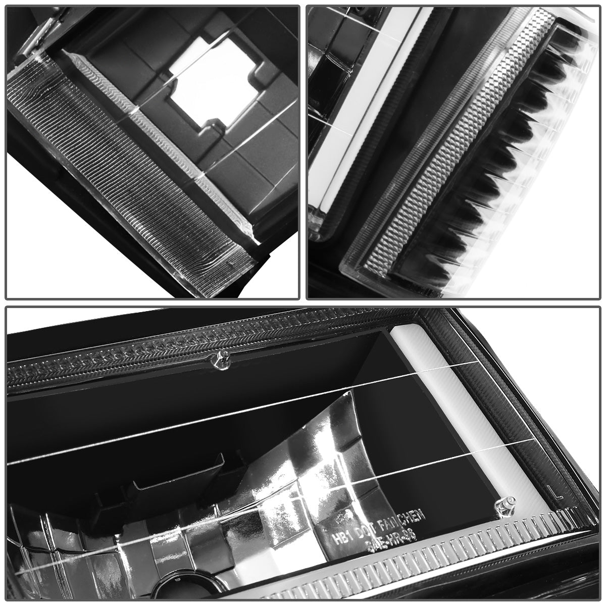 FAROS 91-94 FORD EXPLORER - LED RUNNING LIGHTS REQUIRE TAPPING INTO EXISTING WIRING - LED DRL - BLACK HOUSING / CLEAR CORNER - 9004 LOW BEAM / 9004 HIGH BEAM