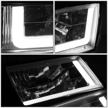 FAROS 91-94 FORD EXPLORER - LED RUNNING LIGHTS REQUIRE TAPPING INTO EXISTING WIRING - LED DRL - CHROME HOUSING / CLEAR CORNER - 9004 LOW BEAM / 9004 HIGH BEAM