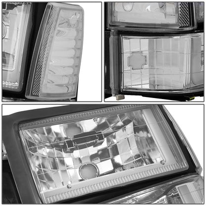 FAROS 91-94 FORD EXPLORER - LED RUNNING LIGHTS REQUIRE TAPPING INTO EXISTING WIRING - LED DRL - CHROME HOUSING / CLEAR CORNER - 9004 LOW BEAM / 9004 HIGH BEAM