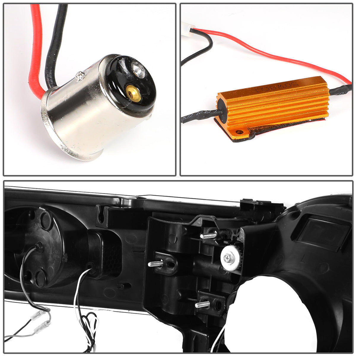 FAROS 07-14 TOYOTA FJ CRUISER - LED DRL - SEQUENTIAL TURN SIGNAL - CHROME HOUSING / AMBER CORNER - 9003 LOW BEAM / H4 HIGH BEAM