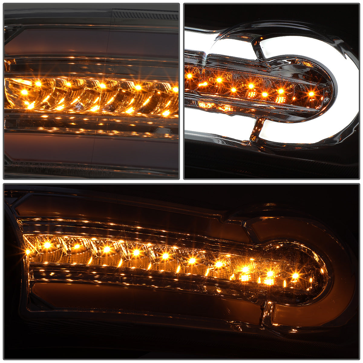 FAROS 07-14 TOYOTA FJ CRUISER - LED DRL - SEQUENTIAL TURN SIGNAL - SMOKE HOUSING / AMBER CORNER - 9003 LOW BEAM / H4 HIGH BEAM