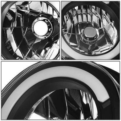 FAROS 07-14 TOYOTA FJ CRUISER - LED DRL  - BLACK HOUSING / CLEAR CORNER - H4 LOW BEAM / H4 HIGH BEAM