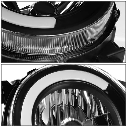 FAROS 07-14 TOYOTA FJ CRUISER - LED DRL  - BLACK HOUSING / CLEAR CORNER - H4 LOW BEAM / H4 HIGH BEAM