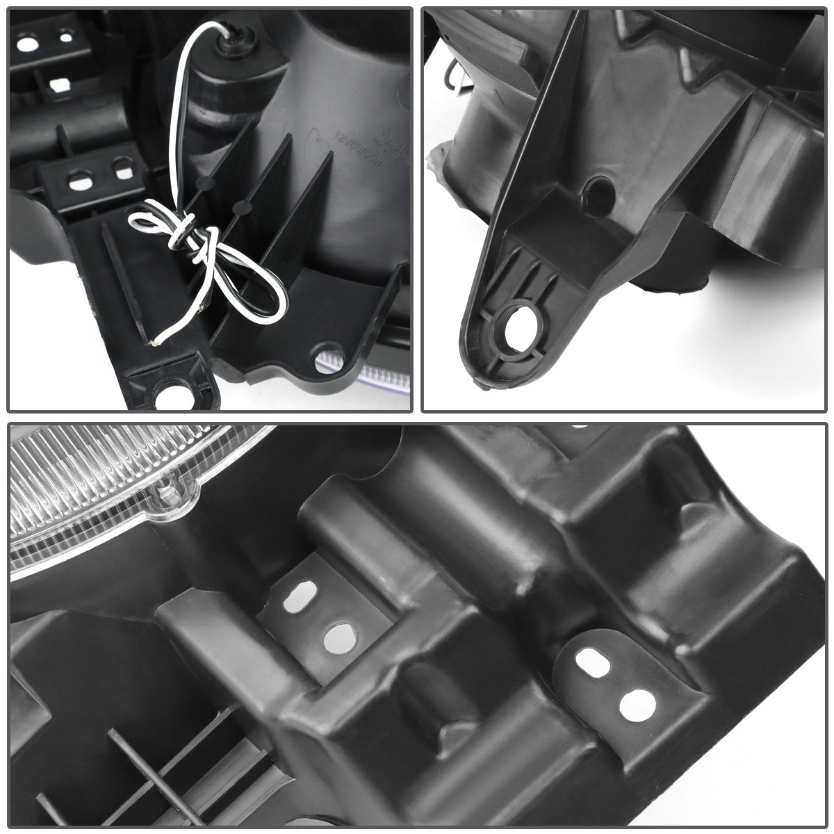 FAROS 07-14 TOYOTA FJ CRUISER - LED DRL  - BLACK HOUSING / CLEAR CORNER - H4 LOW BEAM / H4 HIGH BEAM