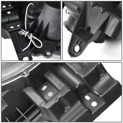 FAROS 07-14 TOYOTA FJ CRUISER - LED DRL  - BLACK HOUSING / CLEAR CORNER - H4 LOW BEAM / H4 HIGH BEAM