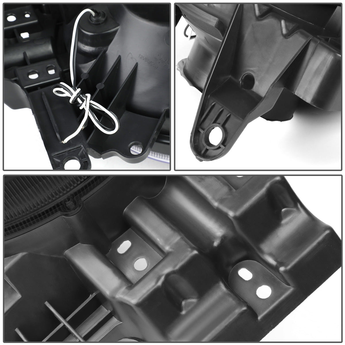 FAROS 07-14 TOYOTA FJ CRUISER - LED DRL - BLACK HOUSING / SMOKE LENS / CLEAR CORNER - H4 LOW BEAM / H4 HIGH BEAM