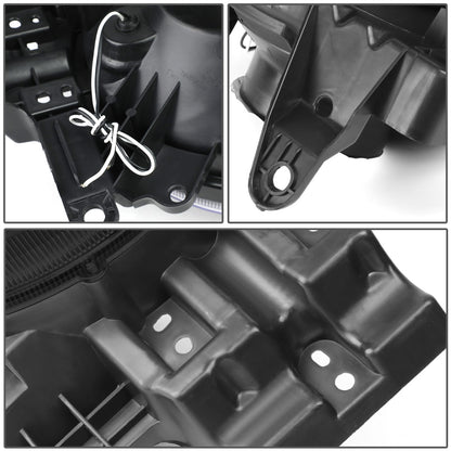 FAROS 07-14 TOYOTA FJ CRUISER - LED DRL - BLACK HOUSING / SMOKE LENS / CLEAR CORNER - H4 LOW BEAM / H4 HIGH BEAM