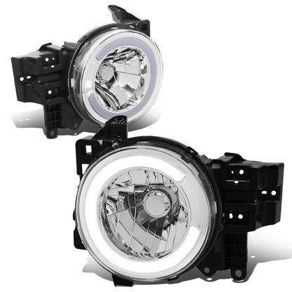 FAROS 07-14 TOYOTA FJ CRUISER - LED DRL  - CHROME HOUSING / CLEAR CORNER - H4 LOW BEAM / H4 HIGH BEAM