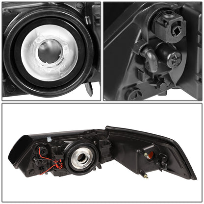 FAROS 99-04 FORD MUSTANG - LED DRL - DAY TIME RUNNING LIGHT STRIP REQUIRES WIRING TO VEHICLE - BLACK HOUSING / AMBER CORNER - 9007 LOW / HIGH BEAM