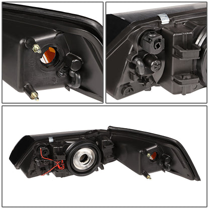 FAROS 99-04 FORD MUSTANG - LED DRL - DAY TIME RUNNING LIGHT STRIP REQUIRES WIRING TO VEHICLE - CHROME HOUSING / AMBER CORNER - 9007 LOW / HIGH BEAM