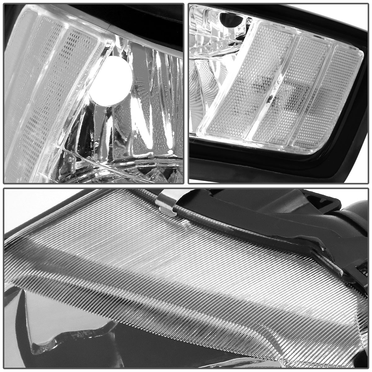 FAROS 99-04 FORD MUSTANG - LED DRL - DAY TIME RUNNING LIGHT STRIP REQUIRES WIRING TO VEHICLE - CHROME HOUSING / CLEAR CORNER - 9007 LOW / HIGH BEAM