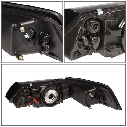 FAROS 99-04 FORD MUSTANG - LED DRL - DAY TIME RUNNING LIGHT STRIP REQUIRES WIRING TO VEHICLE - CHROME HOUSING / CLEAR CORNER - 9007 LOW / HIGH BEAM