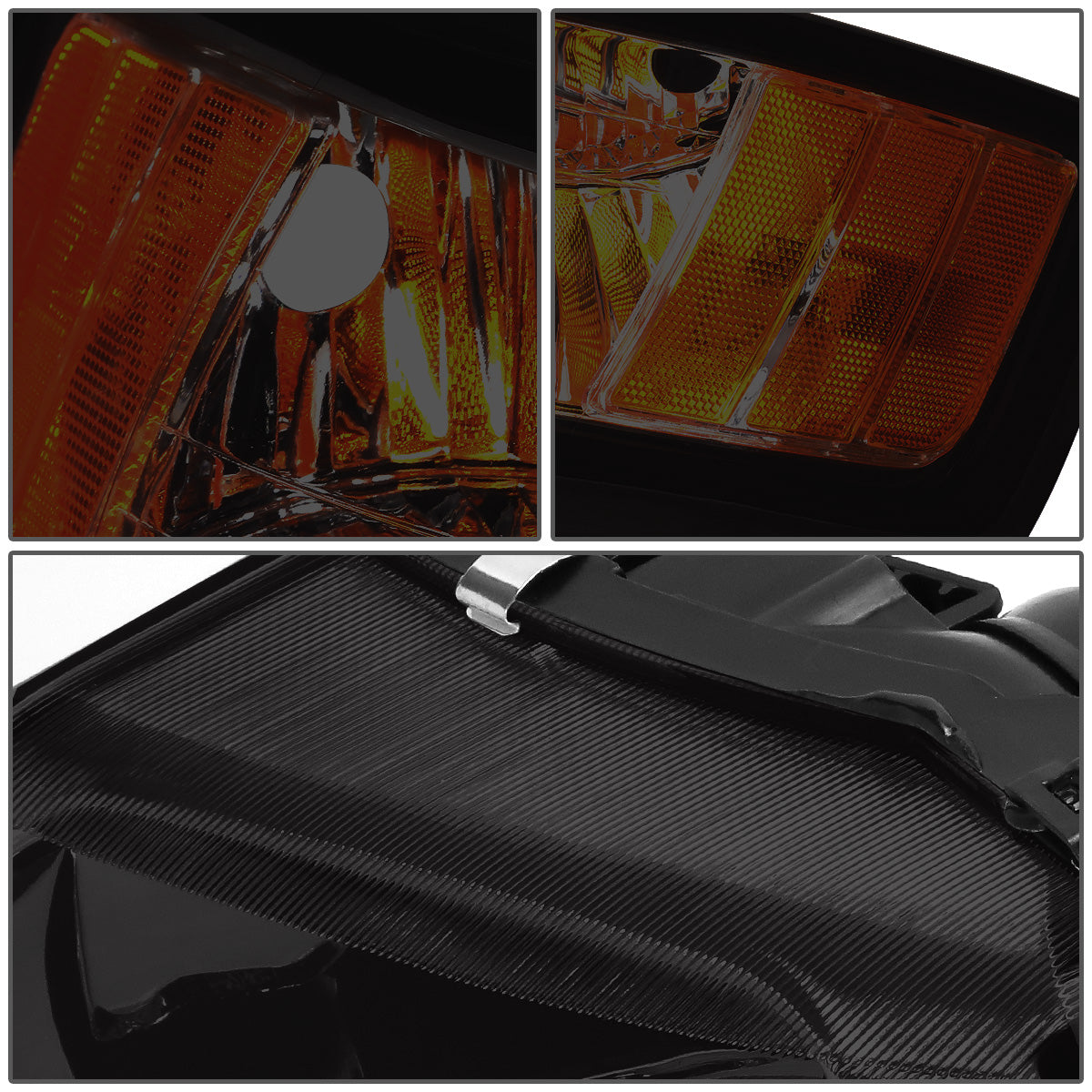 FAROS 99-04 FORD MUSTANG - LED DRL - SMOKE HOUSING / AMBER CORNER - 9007 LOW / HIGH BEAM