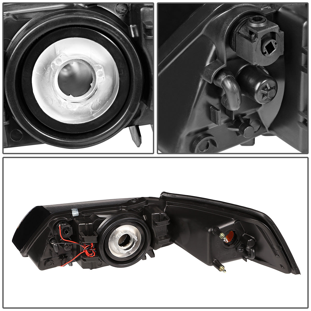 FAROS 99-04 FORD MUSTANG - LED DRL - SMOKE HOUSING / AMBER CORNER - 9007 LOW / HIGH BEAM