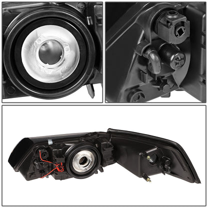 FAROS 99-04 FORD MUSTANG - LED DRL - SMOKE HOUSING / CLEAR CORNER - 9007 LOW / HIGH BEAM