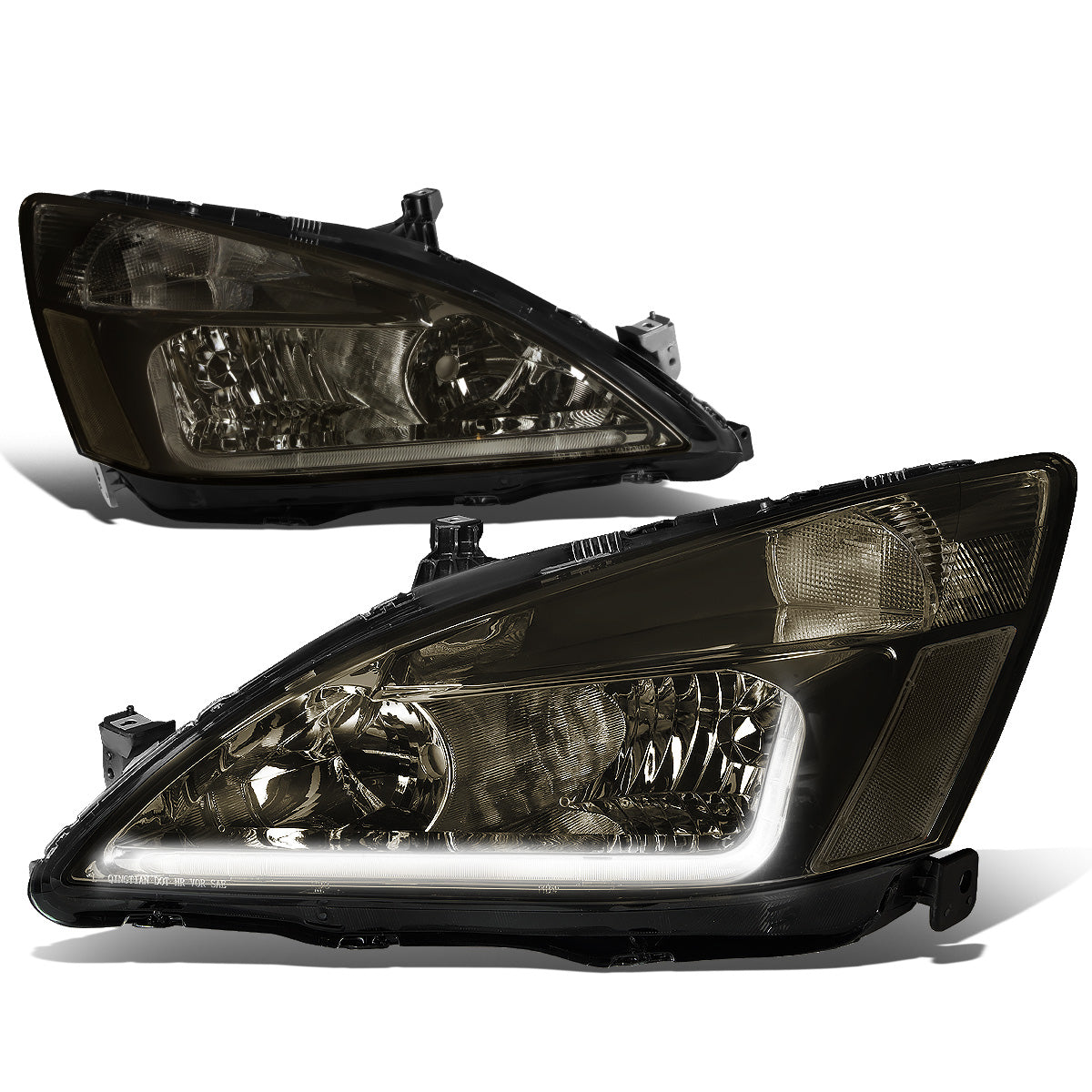 FAROS 03-07 HONDA ACCORD 2/4-DOOR - LED DRL - SMOKE HOUSING / CLEAR CORNER - 9006 LOW BEAM / 9005 HIGH BEAM