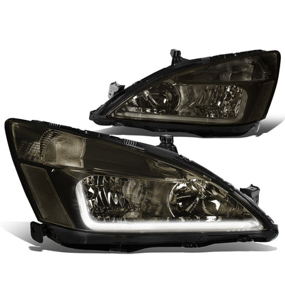 FAROS 03-07 HONDA ACCORD 2/4-DOOR - LED DRL - SMOKE HOUSING / CLEAR CORNER - 9006 LOW BEAM / 9005 HIGH BEAM