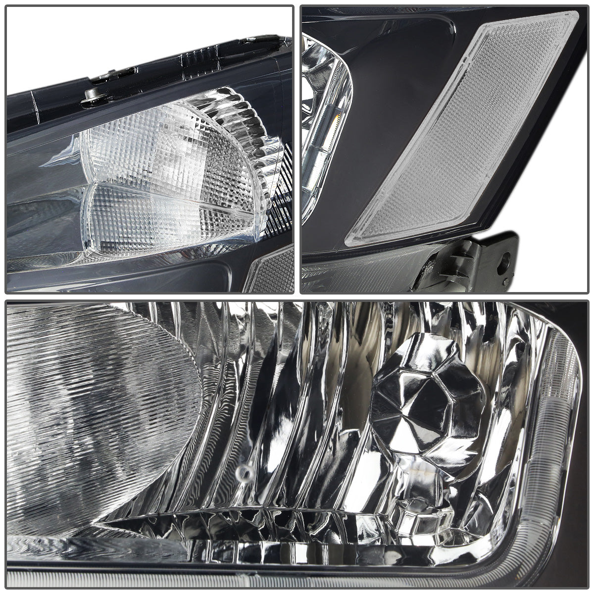 FAROS 03-07 HONDA ACCORD 2/4-DOOR - LED DRL - SMOKE HOUSING / CLEAR CORNER - 9006 LOW BEAM / 9005 HIGH BEAM