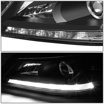 FAROS 13-15 HONDA ACCORD 4-DOOR - LED DRL - PROJECTOR - BLACK HOUSING / CLEAR CORNER - H11 LOW BEAM / 9005 HIGH BEAM